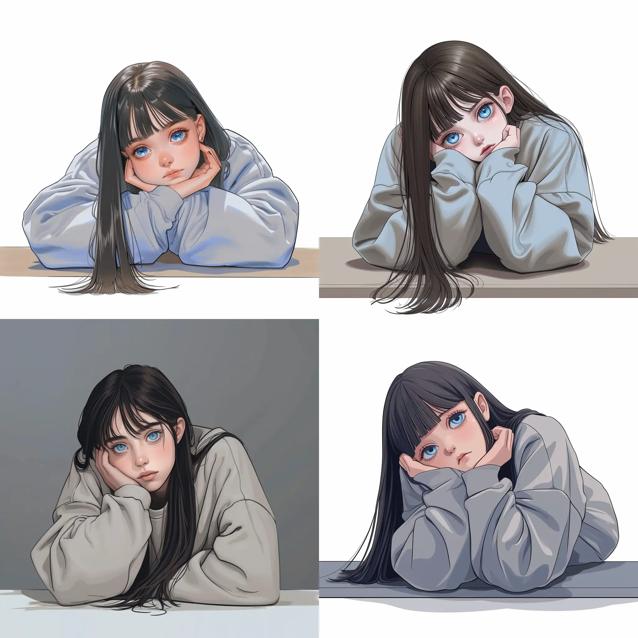 Cozy-Teenager-Napping-on-Table-in-Oversize-Sweatshirt-High-Detail-Cartoon-Art