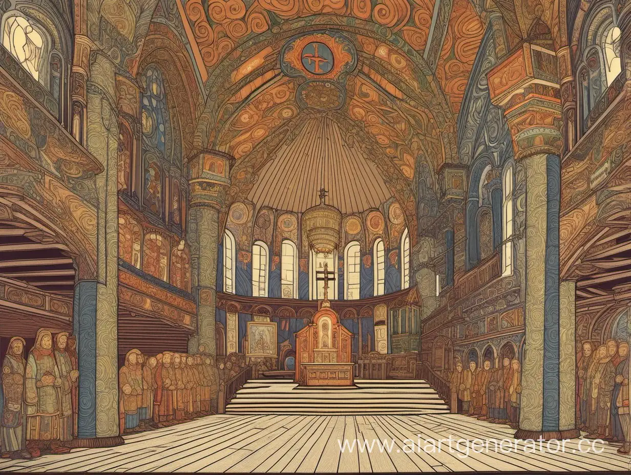 Enchanting-Church-Interior-Illustration-Inspired-by-Ivan-Bilibin