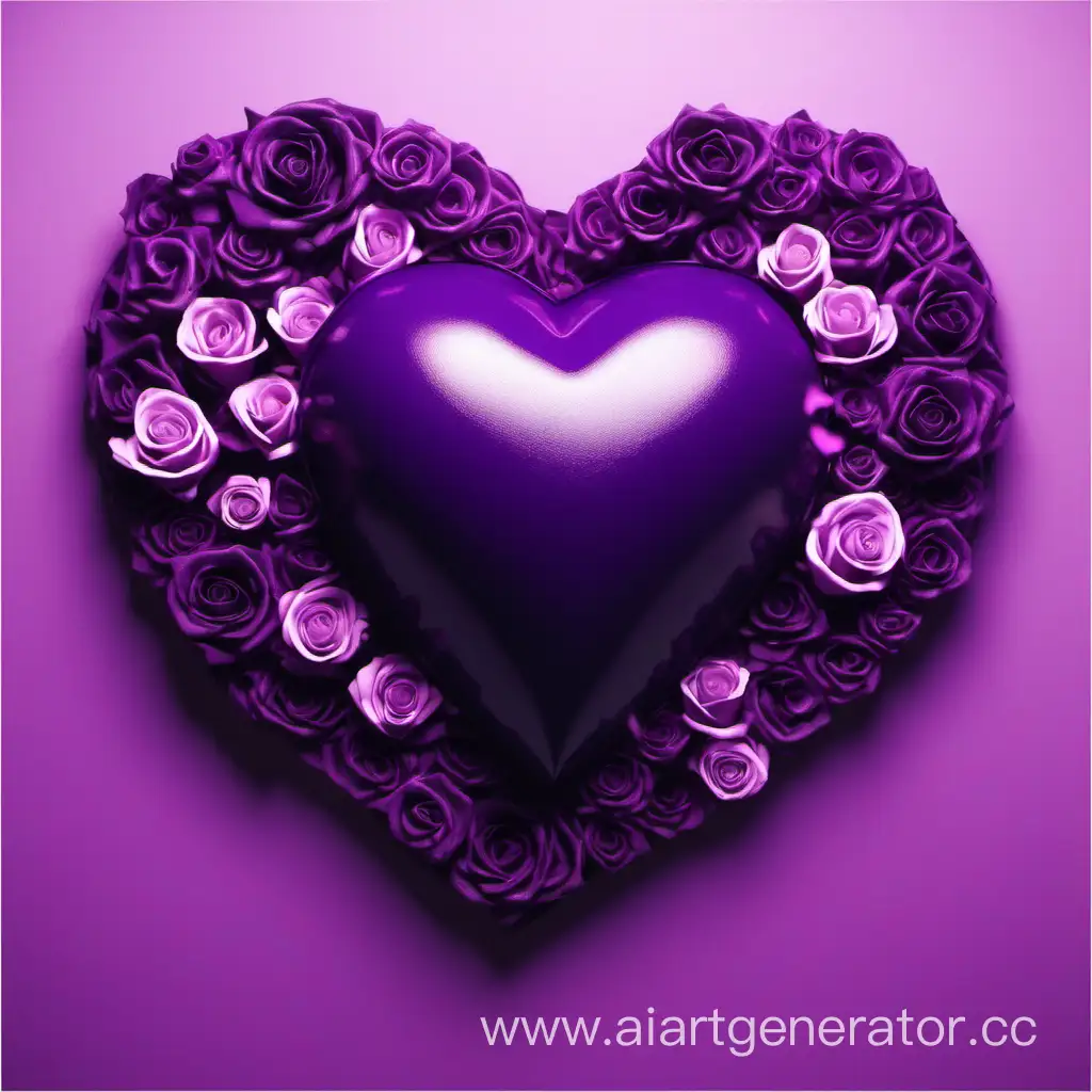 Фиолетовая валентинка ко дню влюбленных для ильнура черного