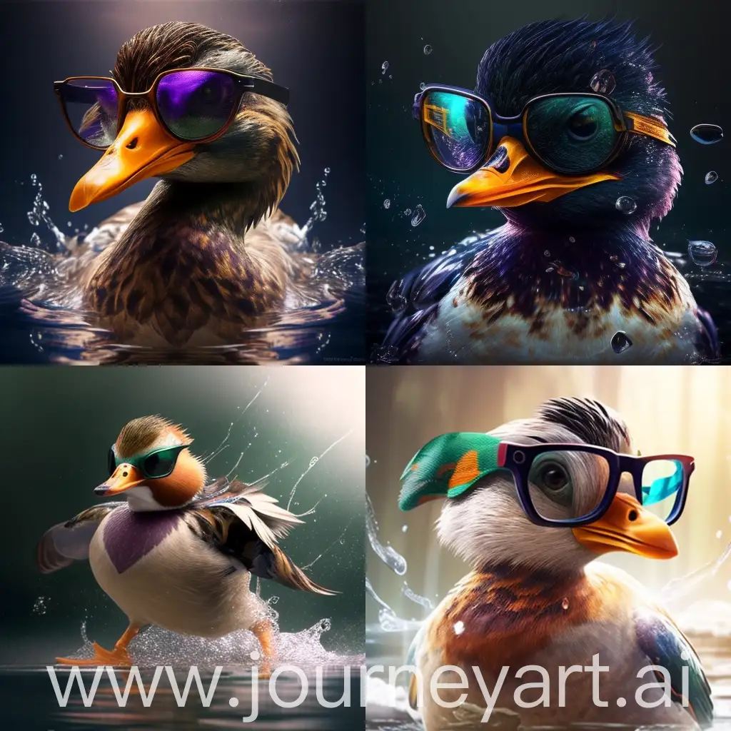 Colorful-Duck-Art-Vibrant-Digital-Illustration-of-a-Quirky-Duck