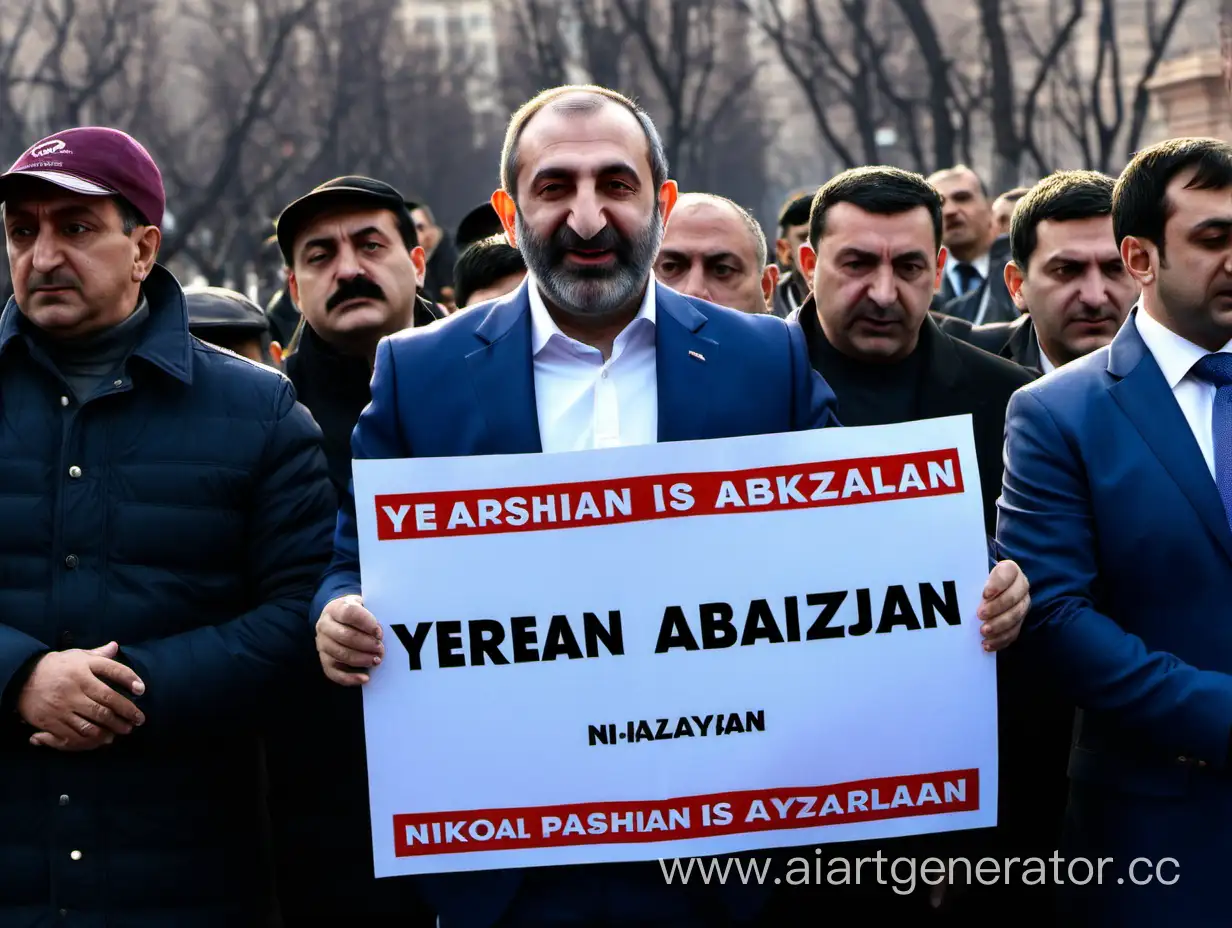Nikol-Pashinyan-Protest-with-Controversial-Placard-Yerevan-Demonstrations