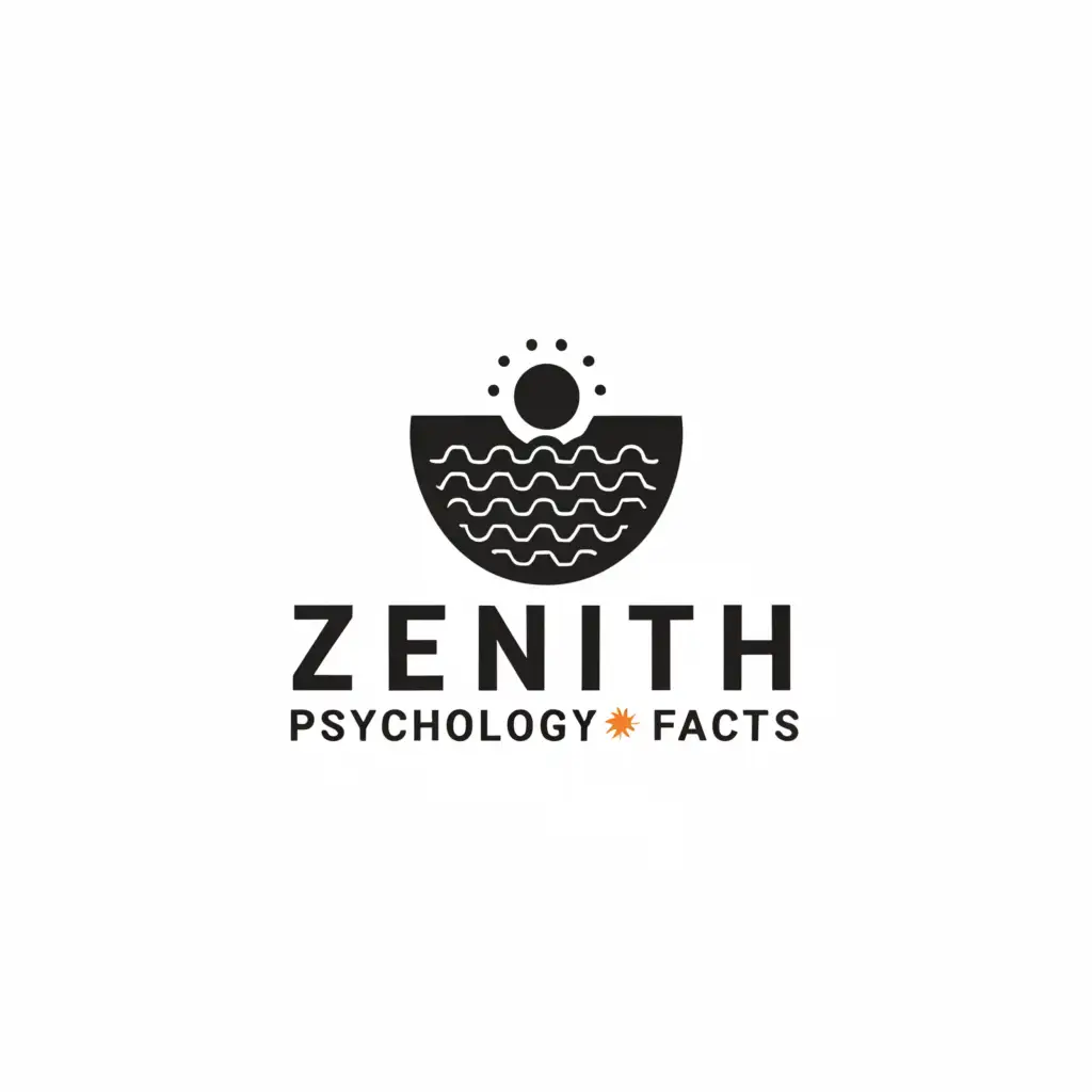 a logo design,with the text 'Zenith Psychology Facts ', main symbol:It will be a horizon with the logo 'Zenith Psychology Facts' in the middle,Moderate,be used in Internet industry,clear background