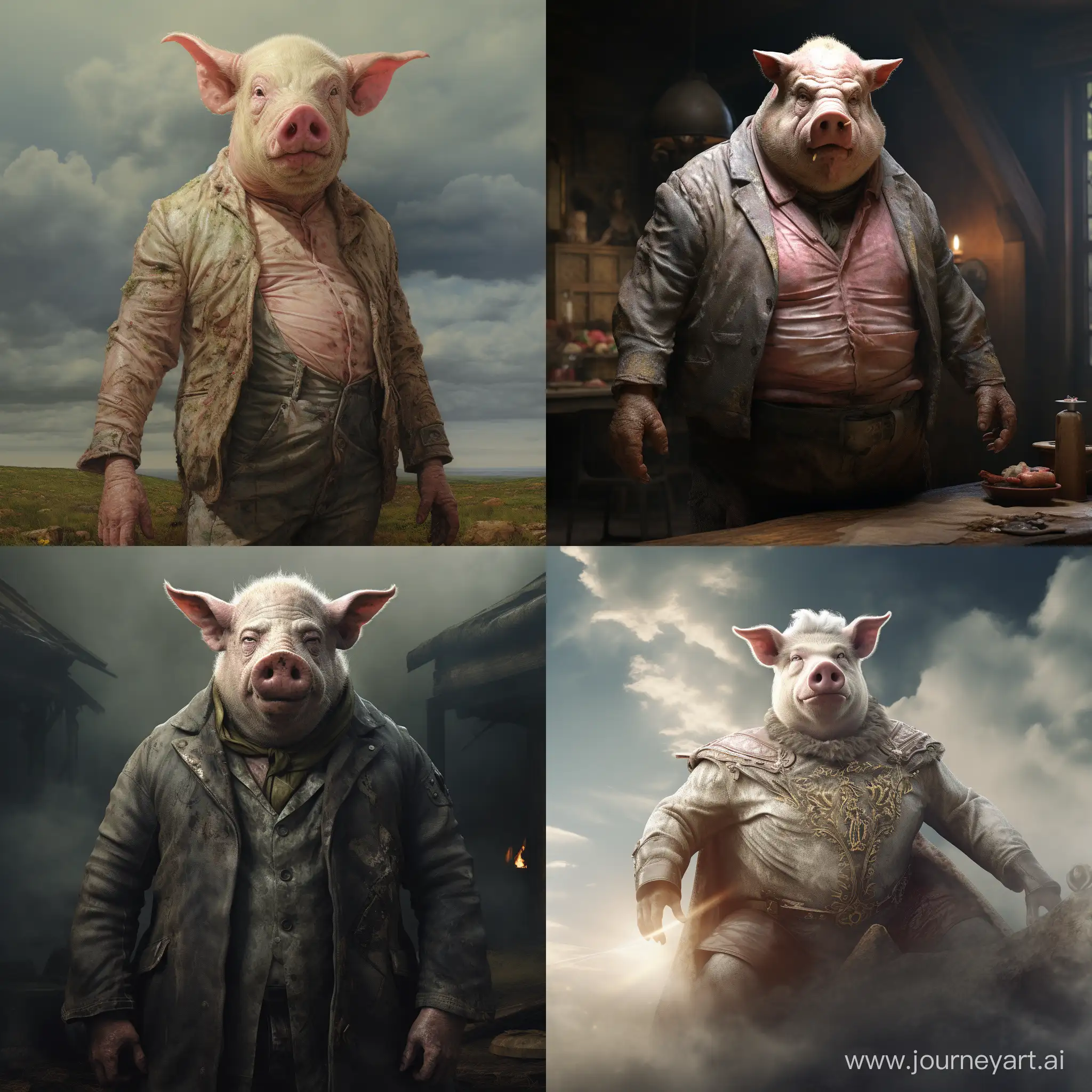 Enigmatic-Pig-Man-Portrait