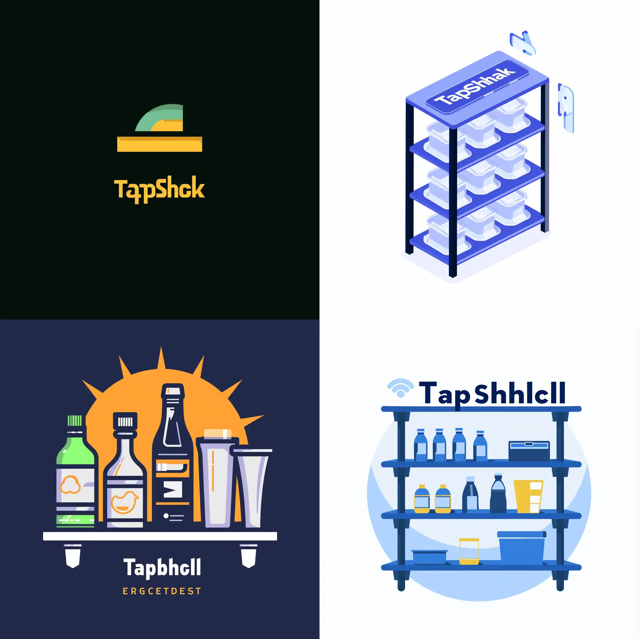 Create a logo or visual to promote "TapShelf," a revolutionary smart shelf that automates item addition and subtraction, simplifying inventory management. This innovation allows you to effectively track your stocks by automatically recording entries and exits. You can upload the file of your creation (accepted formats: jpg, png, svg). This step will help us better understand your creative process.