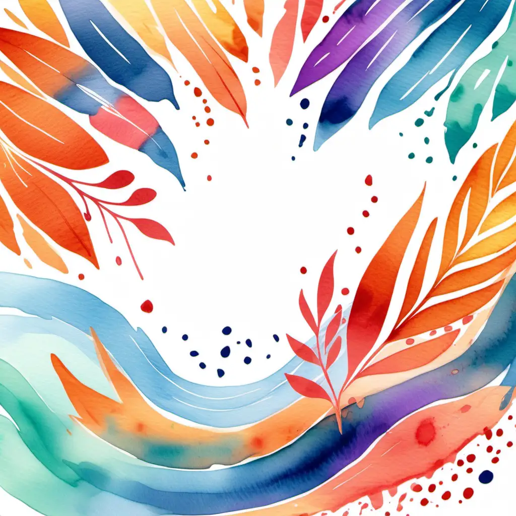 watercolor svg background with free-flowing strokes in vibrant boho hues,adding a splash of artistic freedom