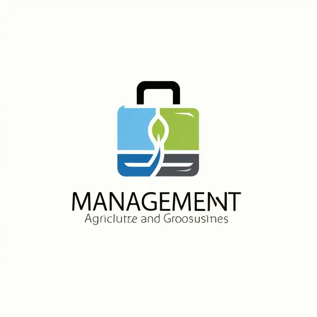 a logo design,with the text "Management", main symbol:Management, agriculture, agrobusiness, suitcase,Moderate,be used in Education industry,clear background