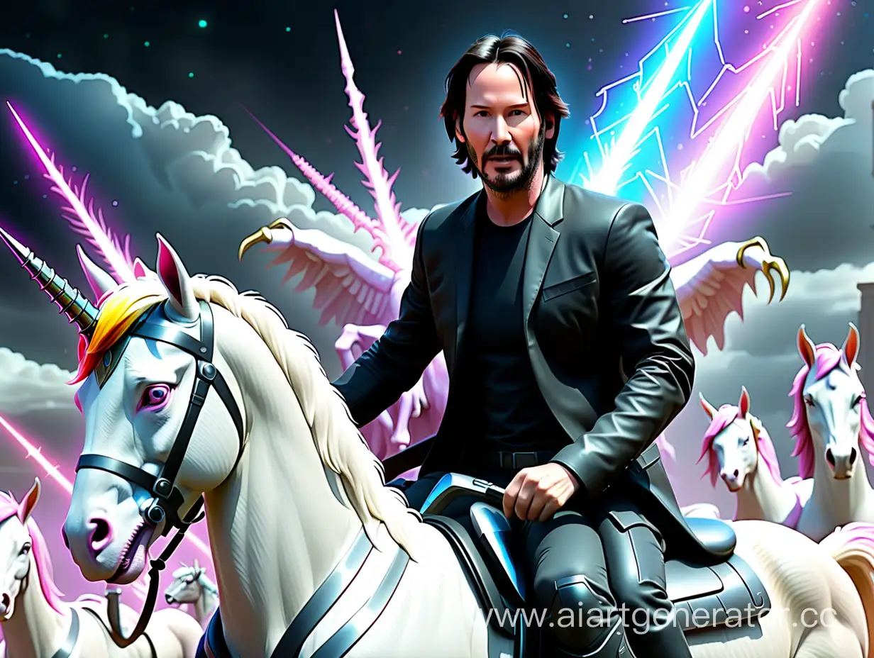 Keanu-Reeves-Defends-the-Galaxy-from-UnicornRiding-Invaders