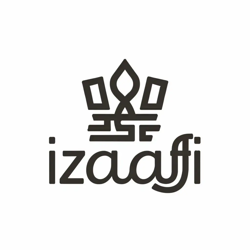 LOGO-Design-For-Izaafi-Majestic-Crown-Emblem-with-Elegant-Typography