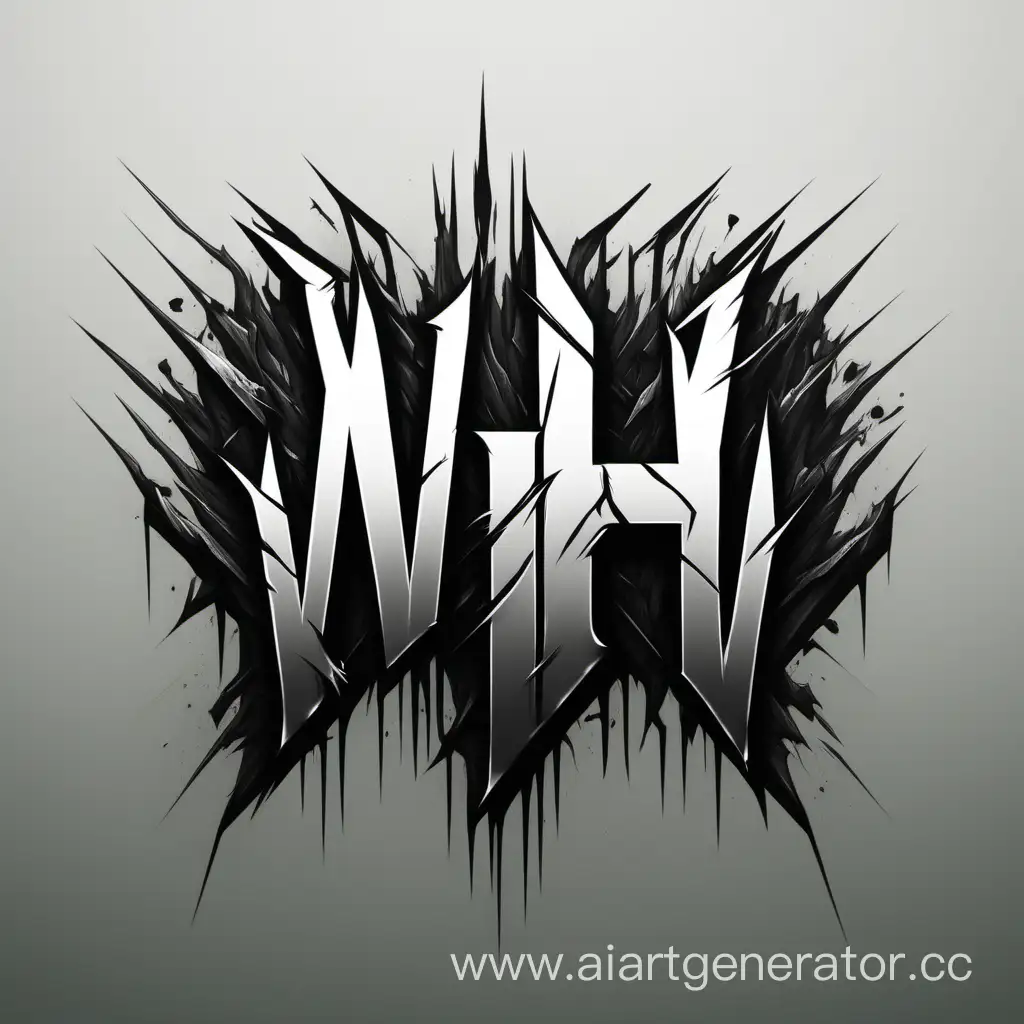 сгенерируй рисунок логотипа букв w.h в metalcore стиле