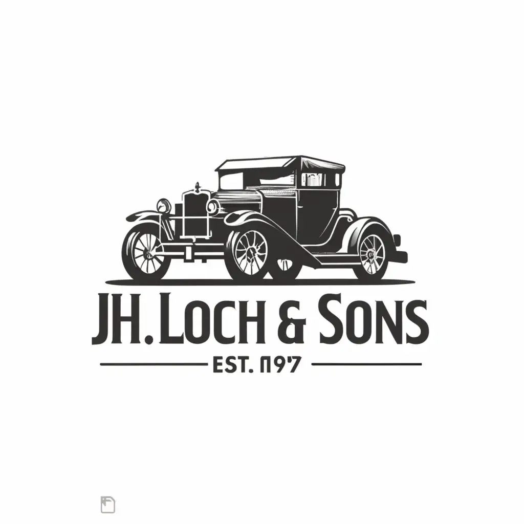 a logo design, with the text 'J. H. Loch & Sons Est 1917', main symbol: 1935, Moderate, to be used in Automotive industry, clear background