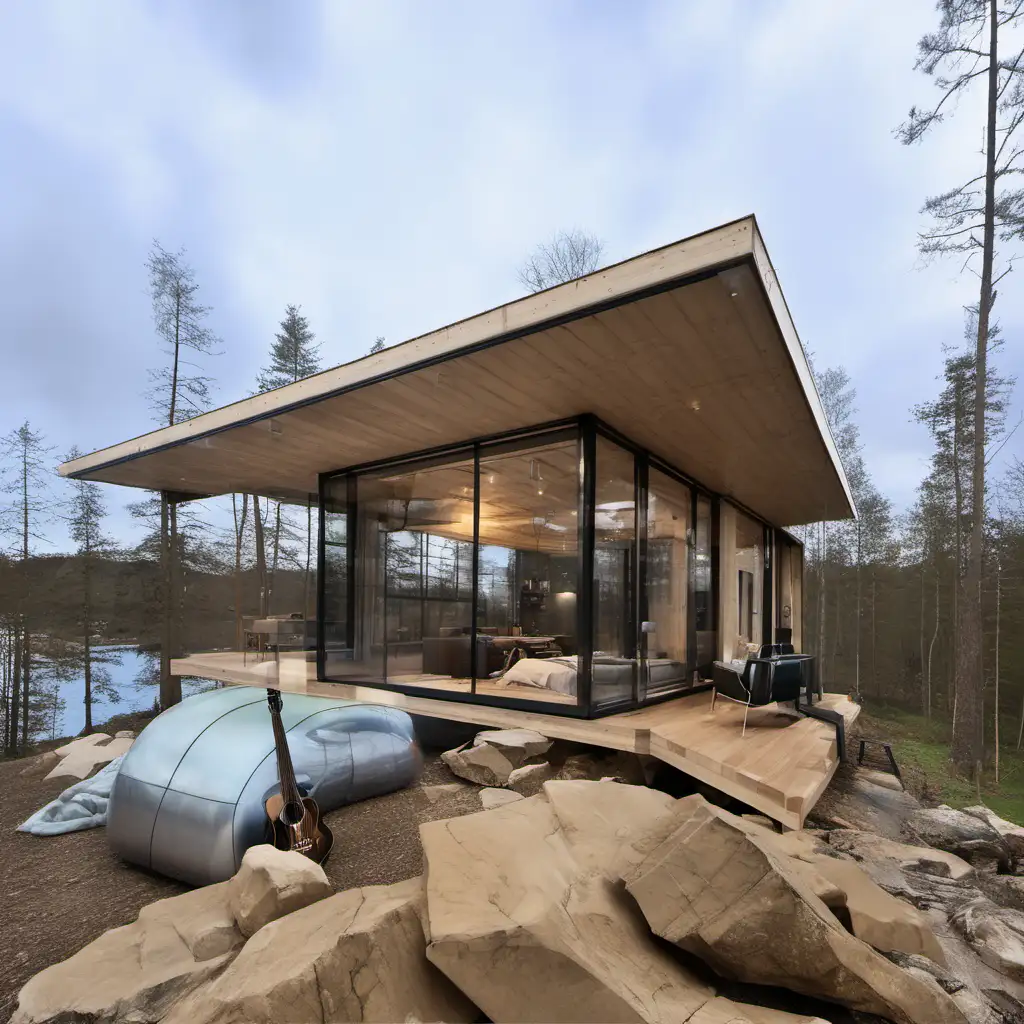 Modern GlassWalled Sleeping Cabin Showcase