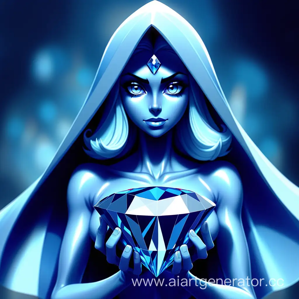 Majestic-Blue-Diamond-Glowing-in-Cosmic-Void