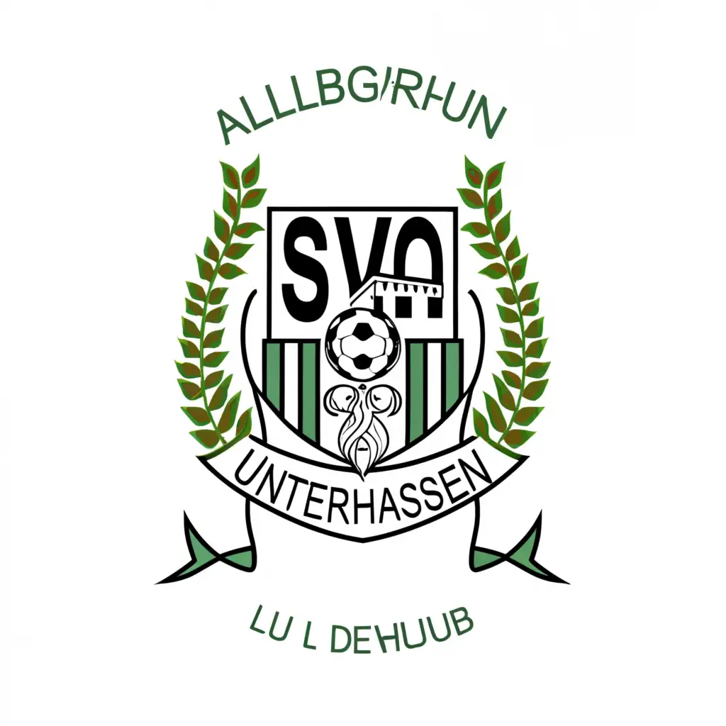 LOGO-Design-For-SV-Albgrn-Unterhausen-Classic-Coat-of-Arms-with-Soccer-Ball-Emblem