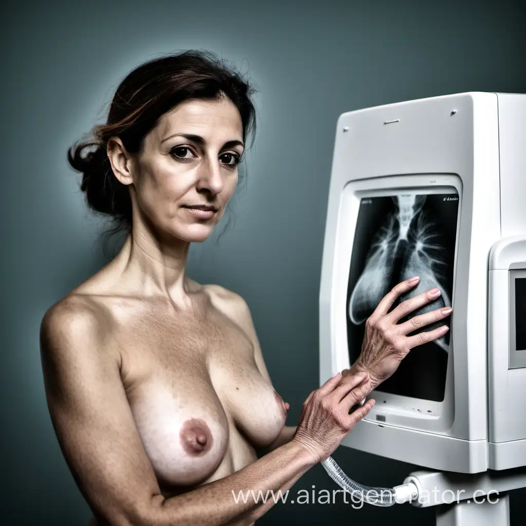Italian-Woman-undergoing-Mammography-for-Breast-Health