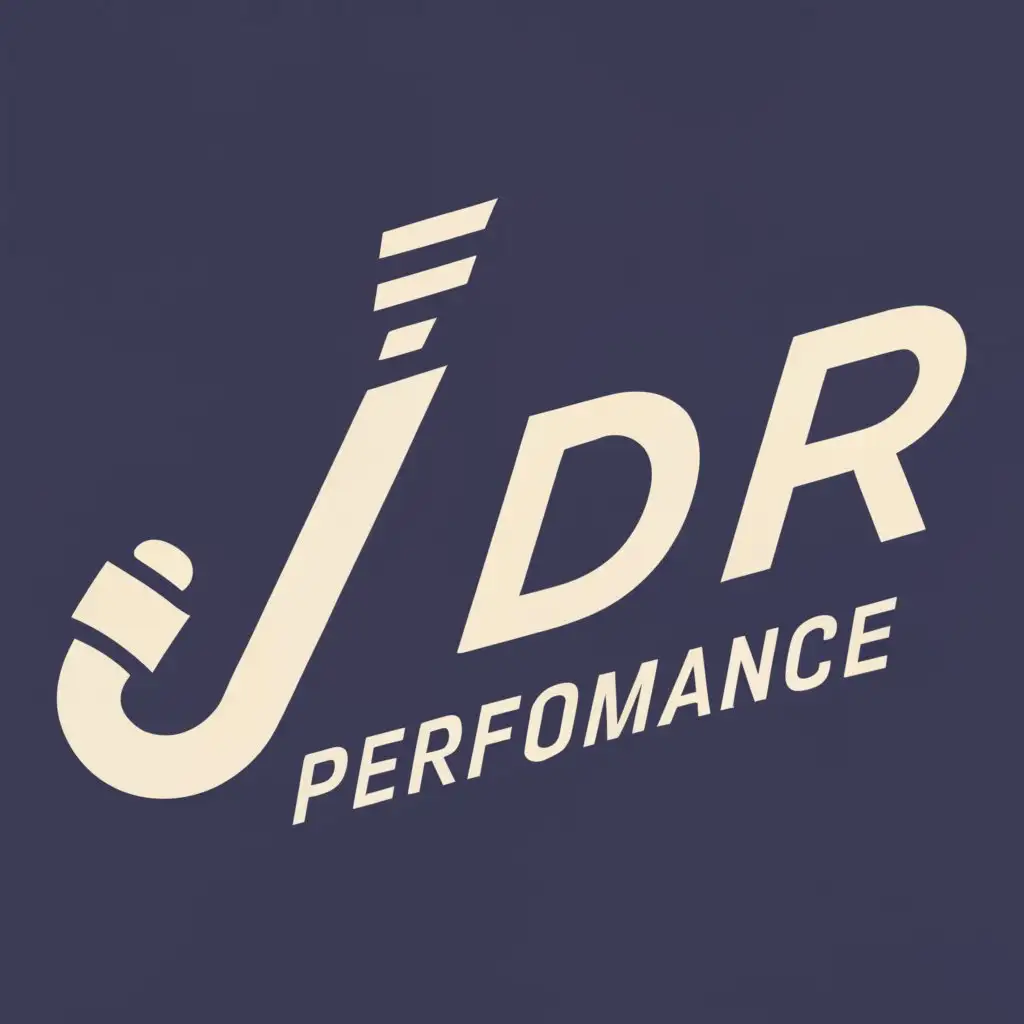 logo, TURBO, with the text "JDR PERFORMANCE", typography, be used in Automotive industry