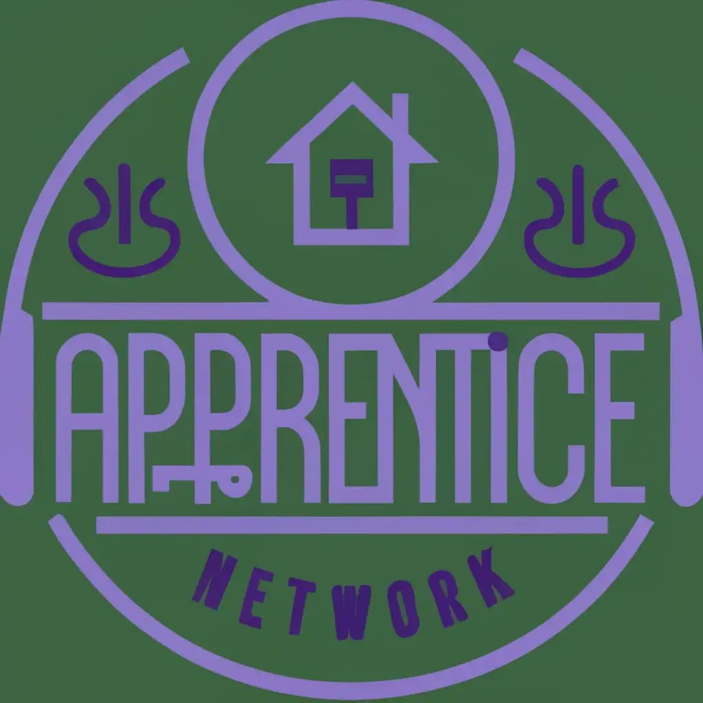 logo, circle, with the text "Apprentice Support Network", typography, be used in Real Estate industry
