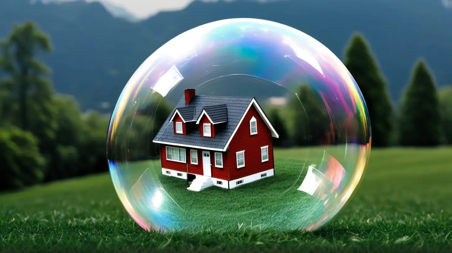Conceptual Illustration of Housing Bubble Bursting
