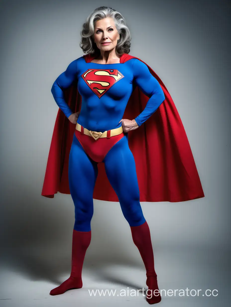Mighty-60YearOld-Woman-in-Superman-Costume-Flexing-Muscles