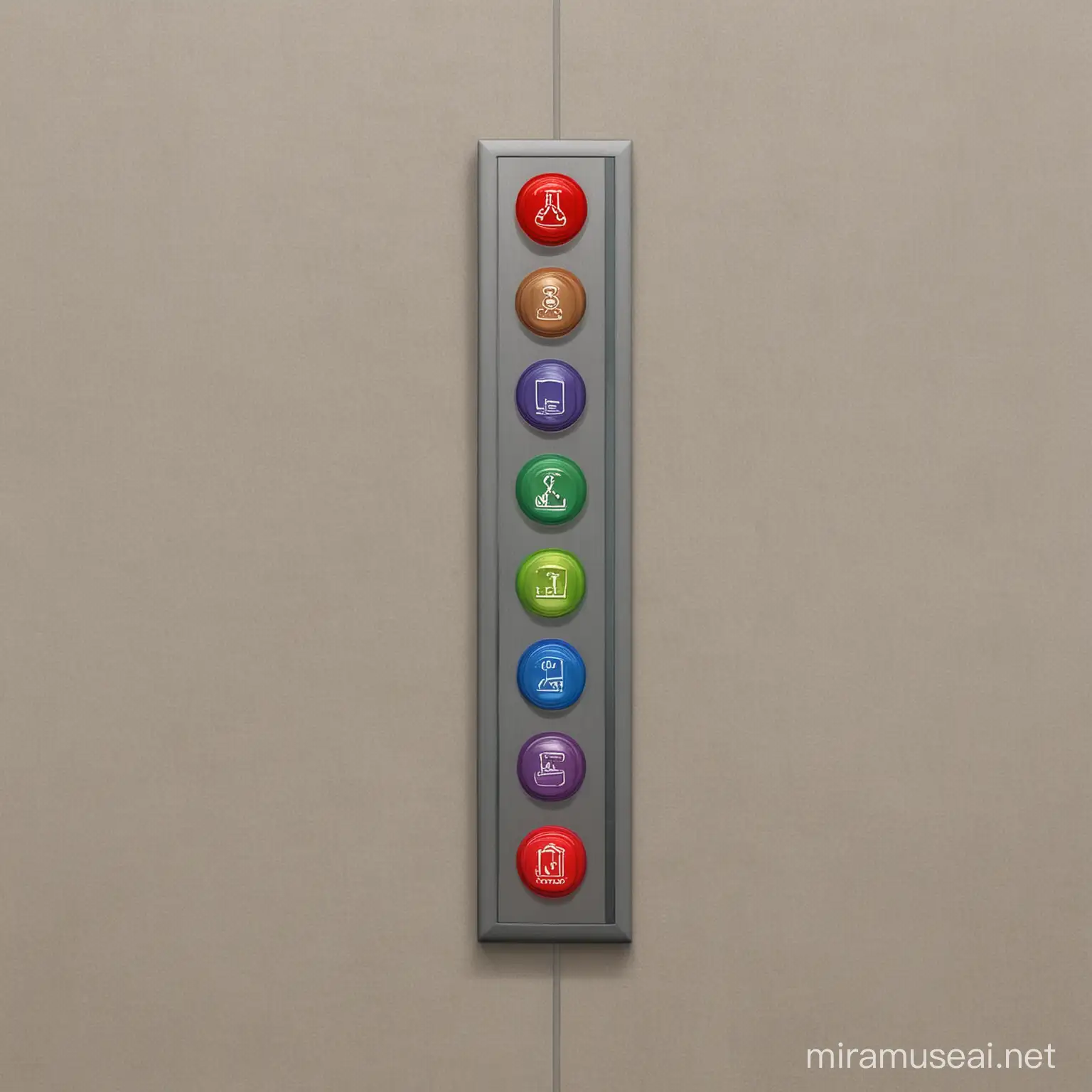 create a button chart for an elevator