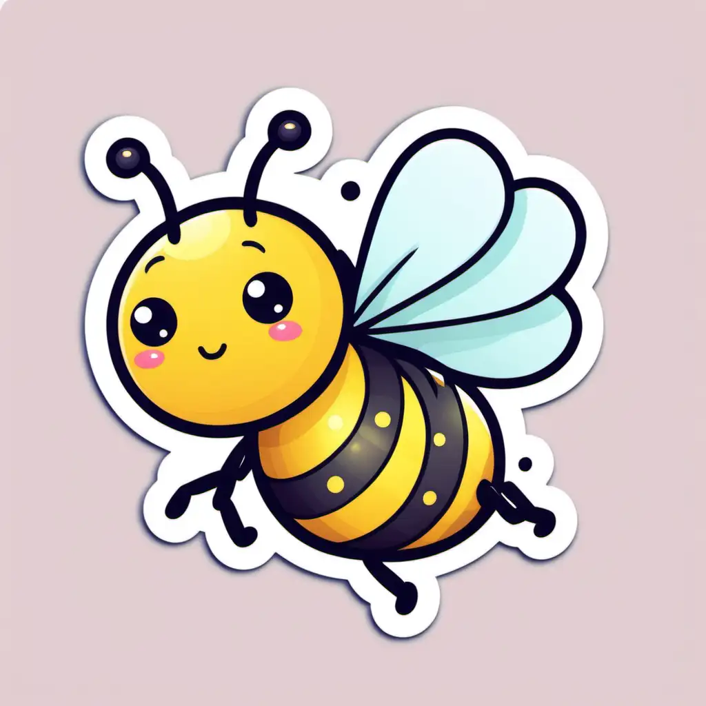 Adorable Kawaii Bee Sticker for a Touch of Cuteness