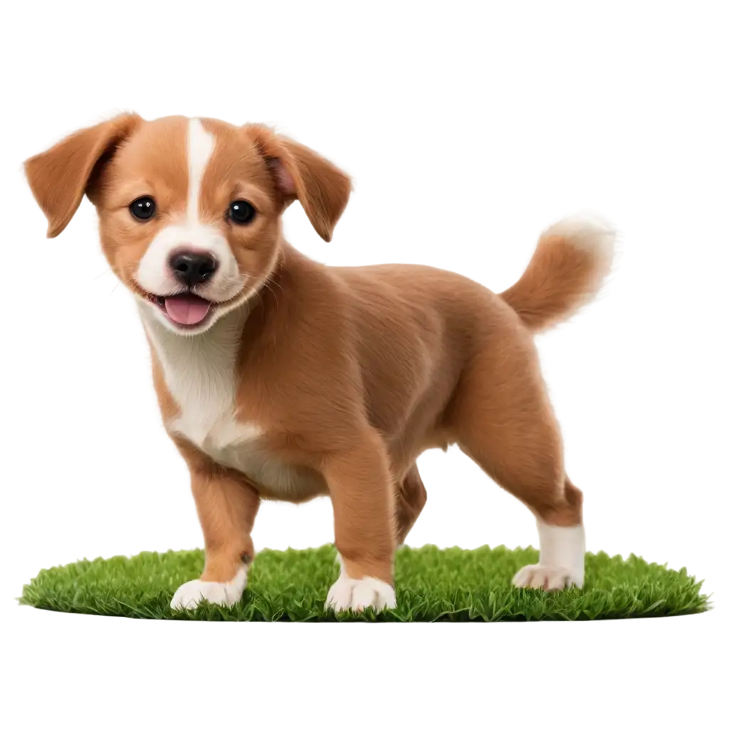 Adorable-Dog-Playing-Football-on-Lush-Green-Grass-PNG-Image