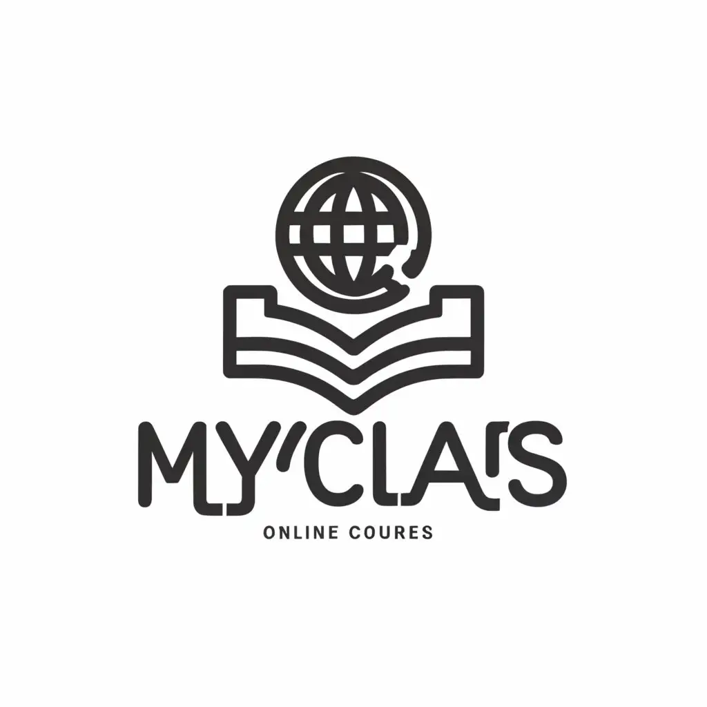 a logo design,with the text "myCLAS", main symbol:online courses,complex,be used in Education industry,clear background