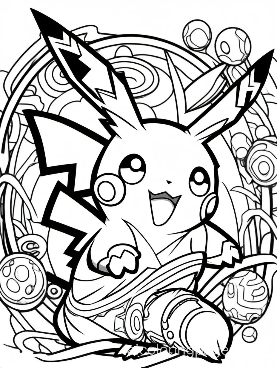 Simple-Pokmon-Coloring-Page-for-Young-Children-Easy-Outlines-Black-and-White