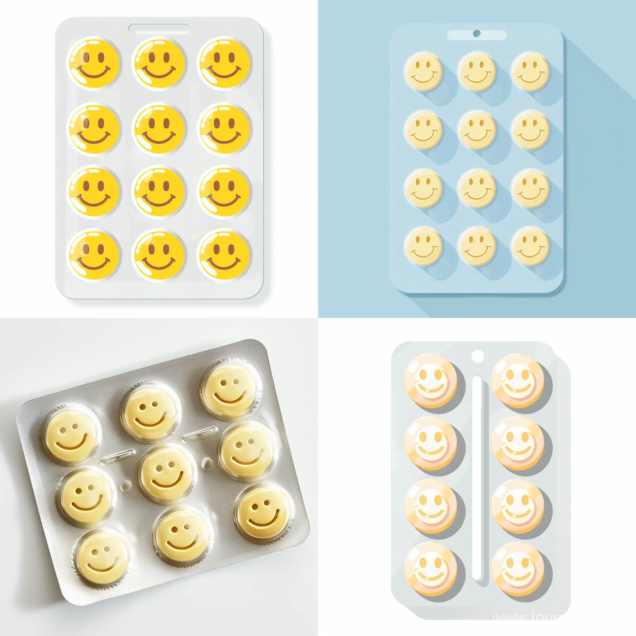 Cheerful-Yellow-Smiley-Face-Pills-in-Vibrant-Flat-Style-Packaging