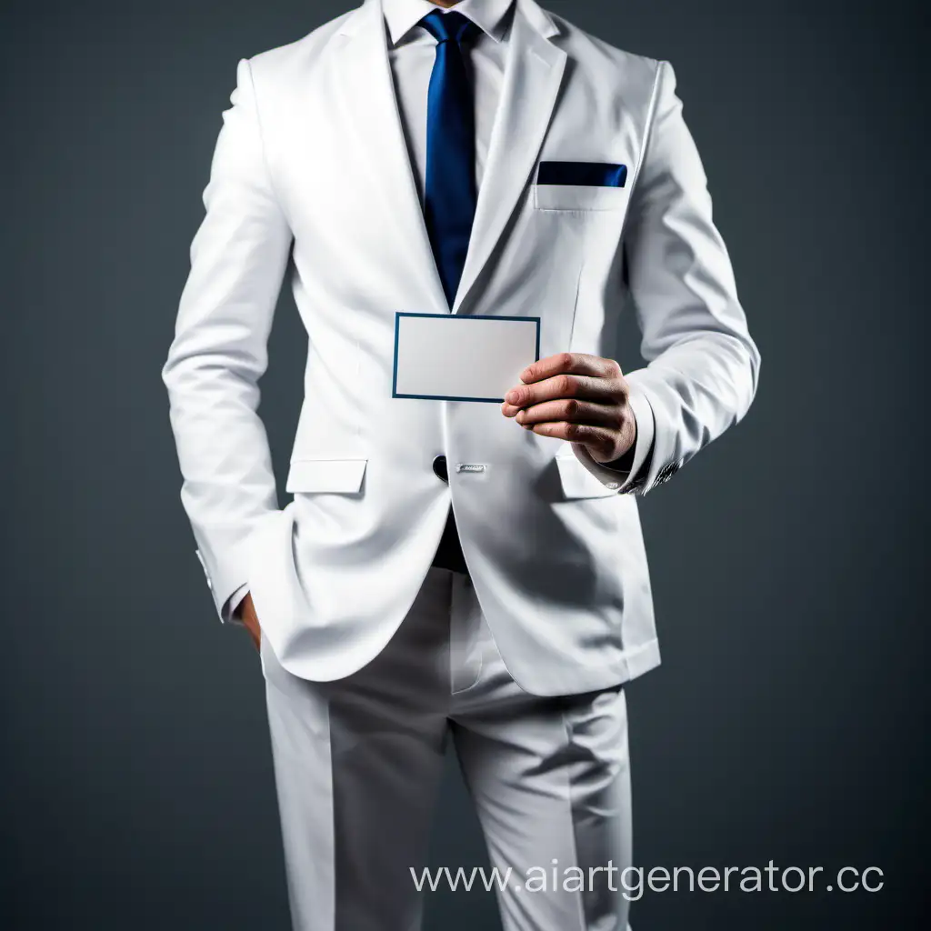 Professional-Specialist-in-White-Suit-Holding-Empty-Business-Card
