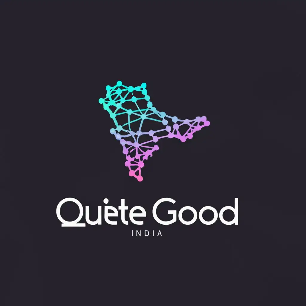 a logo design,with the text "quite good", main symbol:map of india,complex,be used in Technology industry,clear background