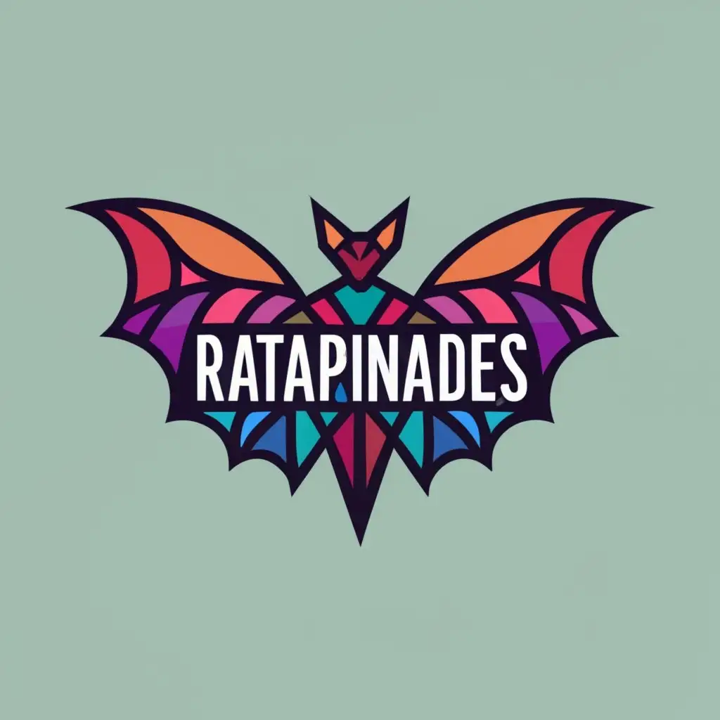 logo, geometric Bat with wings, with the text ""Ratapinyades"", typography, be used in Technology industry