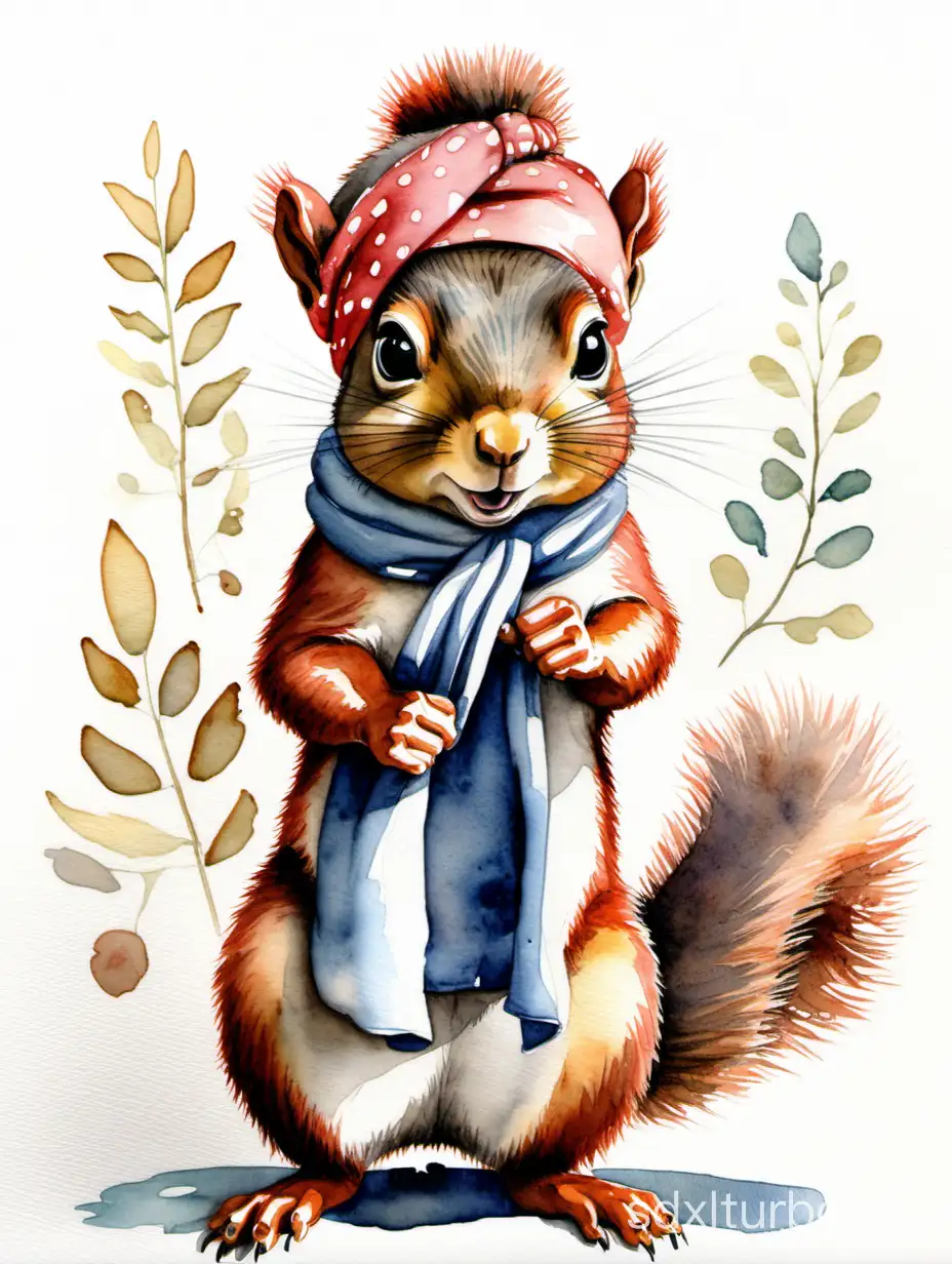 Empowered-Squirrel-Inspirational-Watercolor-Portrait