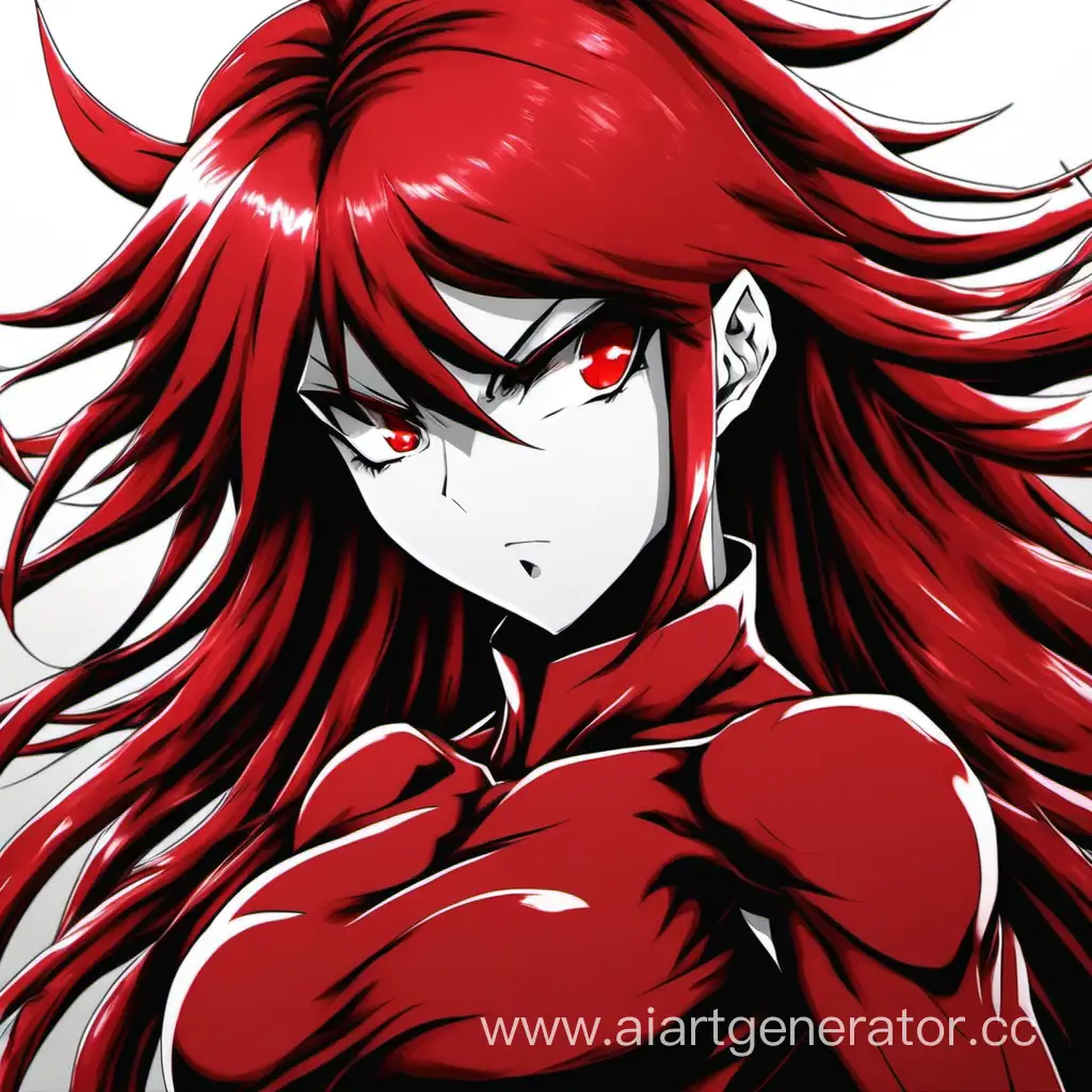 aggressive red anime