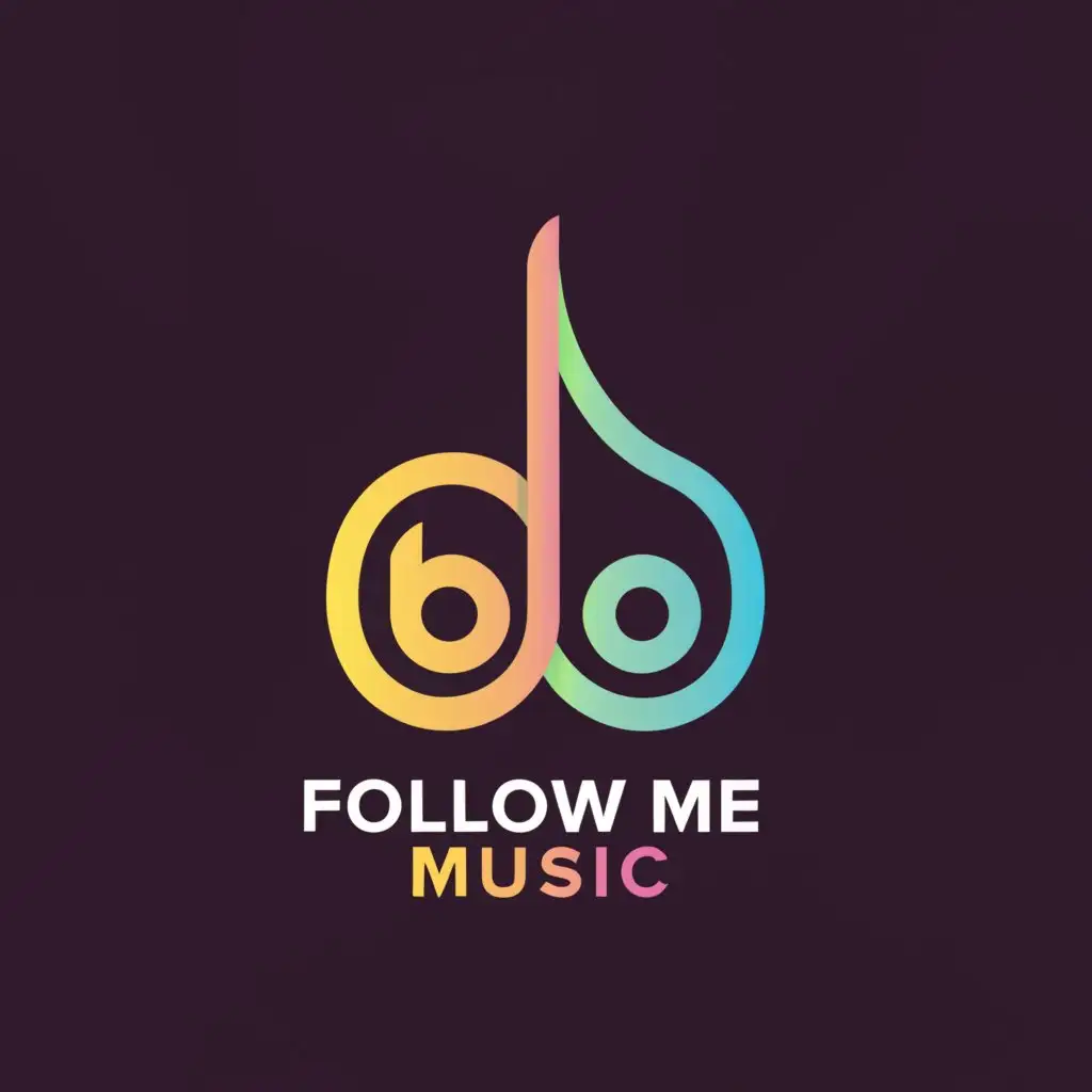 a logo design,with the text "follow me music", main symbol:music industry,Moderate,clear background