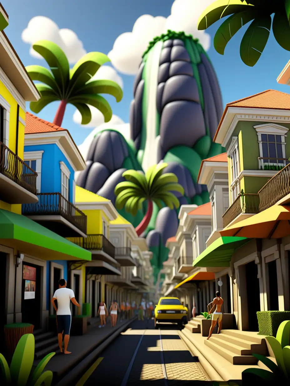 Visually stunning landscapes representing diverse Brazilian regions, from the vibrant streets of Rio de Janeiro to the lush Amazon rainforest. Each destination is intricately designed to capture the essence of Brazilian beauty and culture, with immersive 3D environments, interactive elements, and realistic detailing.