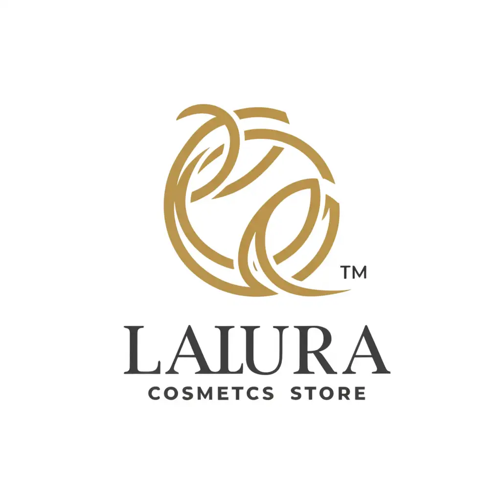 LOGO-Design-For-Laura-Cosmetics-Store-Elegant-Text-with-Beauty-Theme-on-Clear-Background