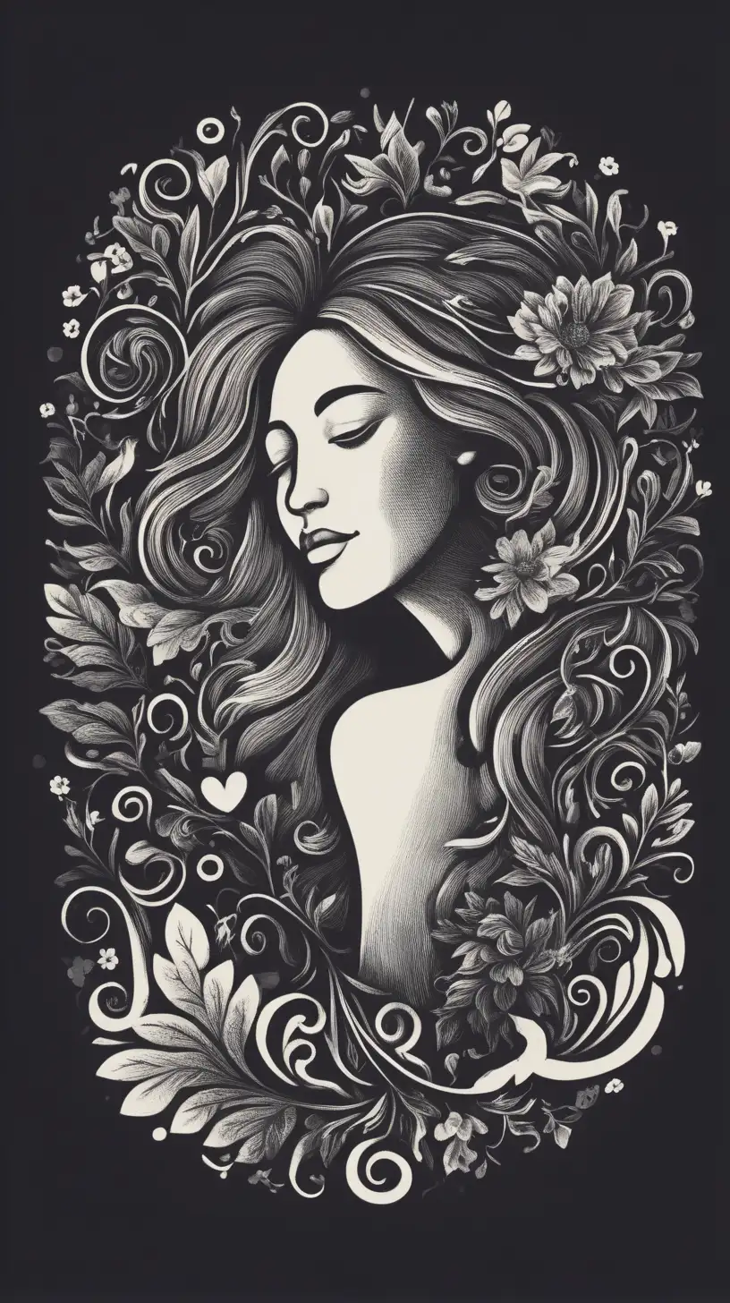 Romantic Poetry Icon with Lovethemed Verses and Elegant Design