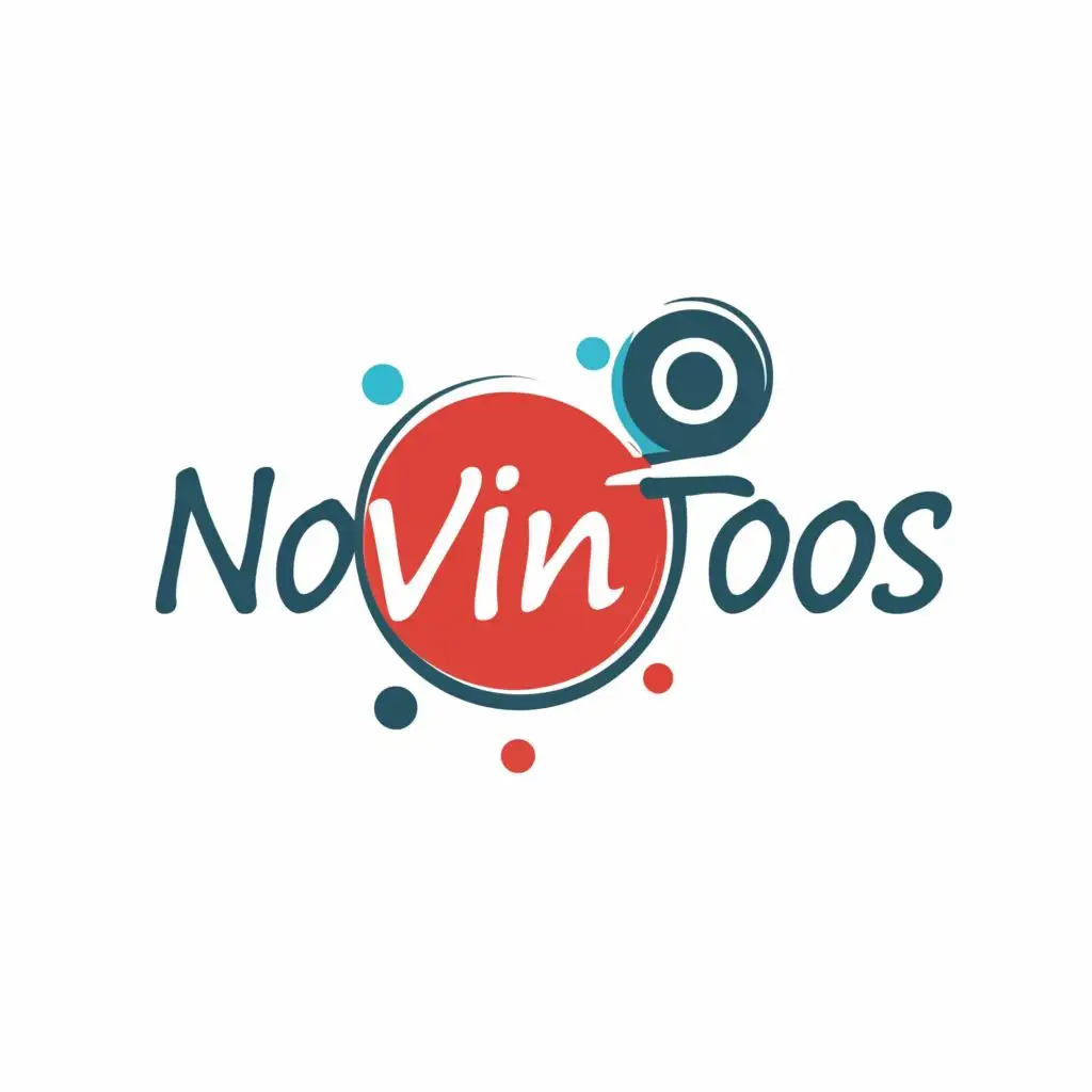 logo, internet, with the text "Novintoos", typography, be used in Entertainment industry