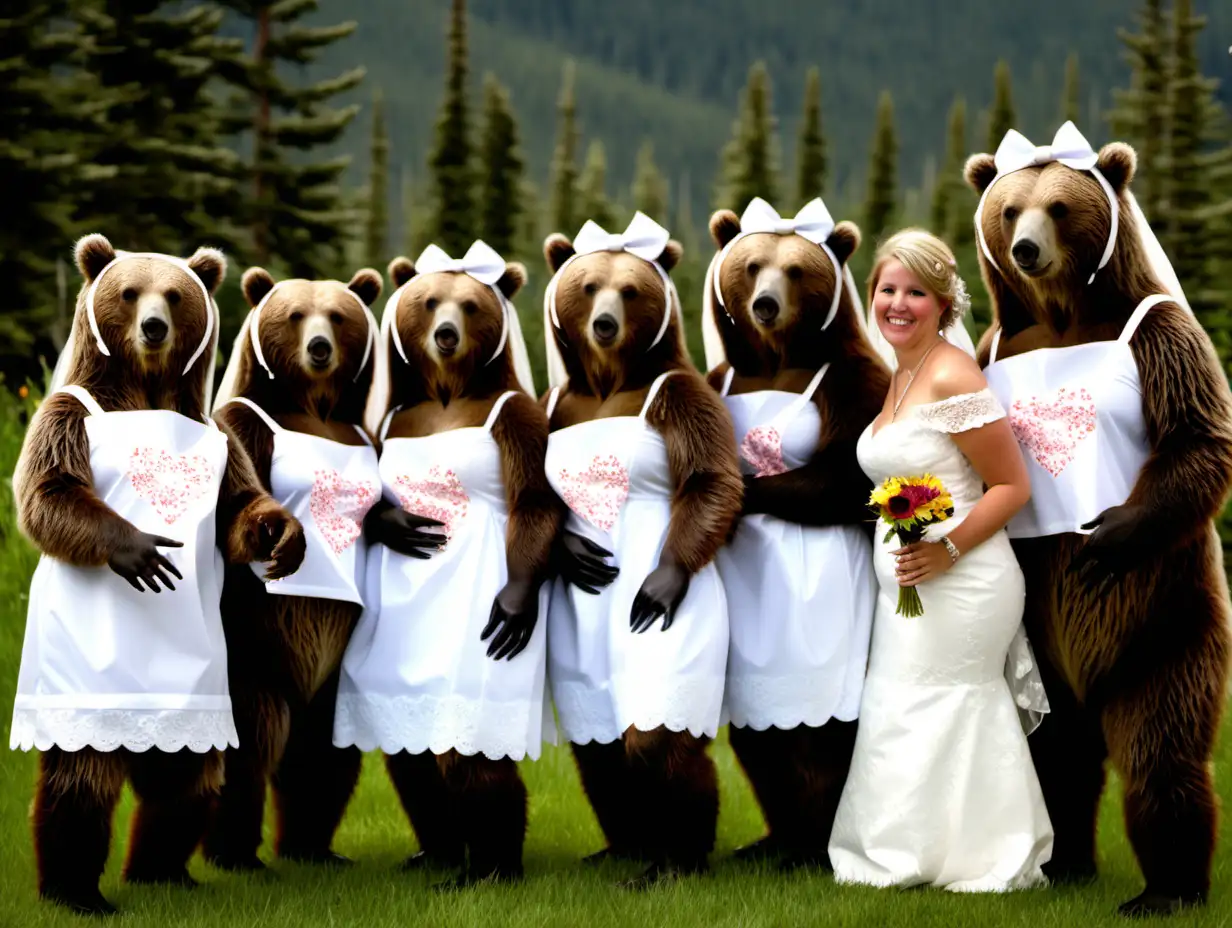 Dapper Grizzly Bears Attend Elegant Bridal Shower