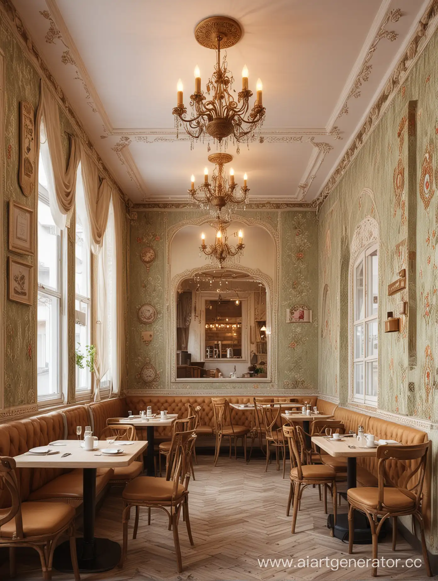 Russian-Style-Tea-Cafe-Interior-Design-with-Traditional-Elements