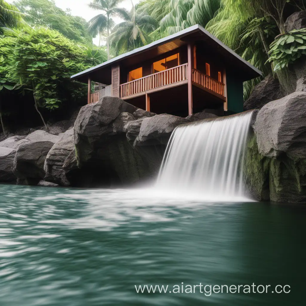 Serene-Bungalow-Perched-Above-a-Cascading-Waterfall