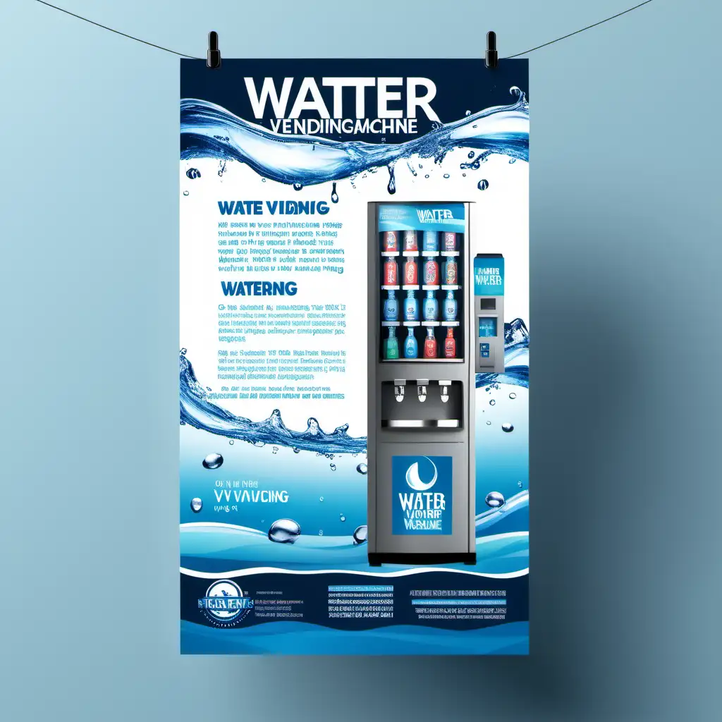 Innovative Water Vending Machine Design Flyer for Hydration Convenience