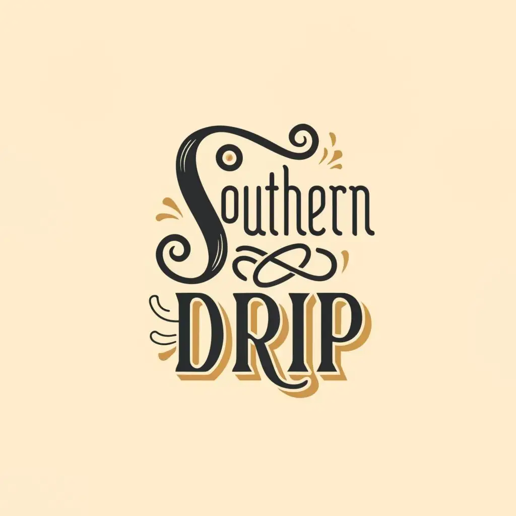 logo, The s in southern and the D in drip connecting letters, with the text "Southern Drip", typography, be used in Retail industry