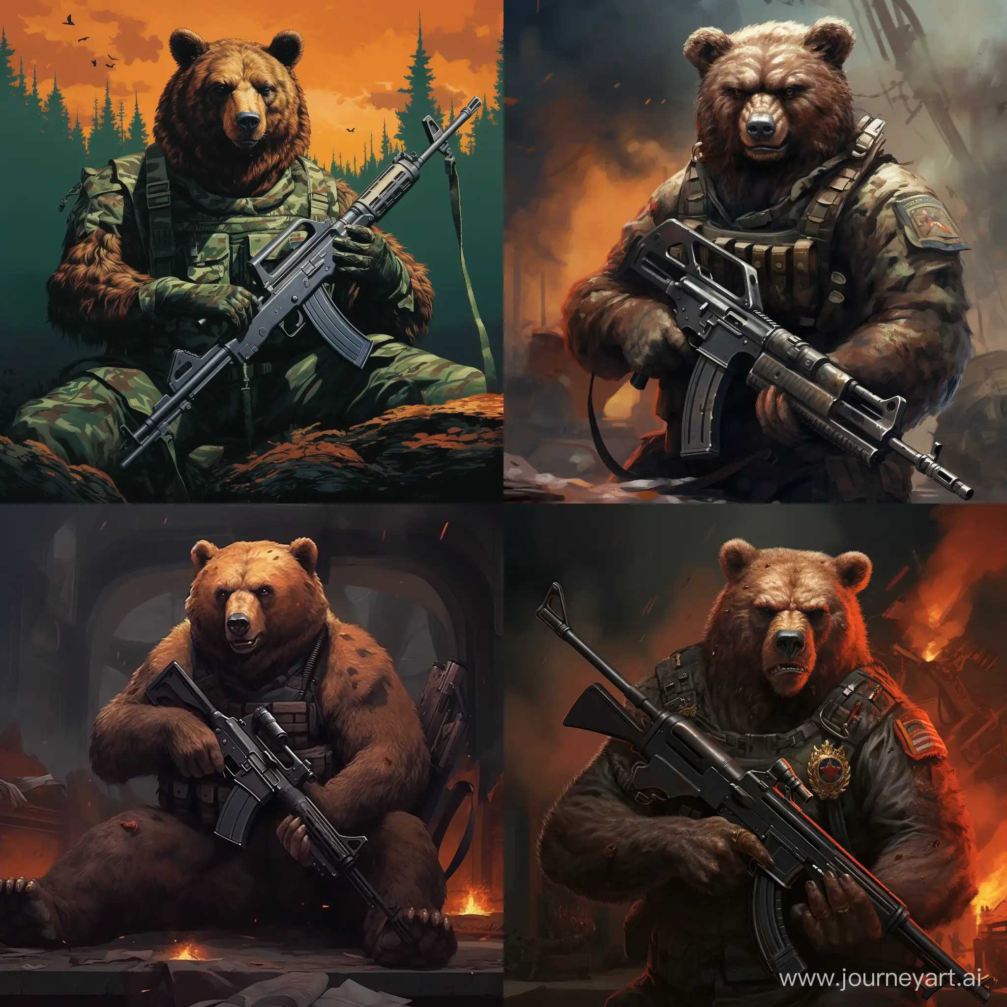 медведь с ак-47