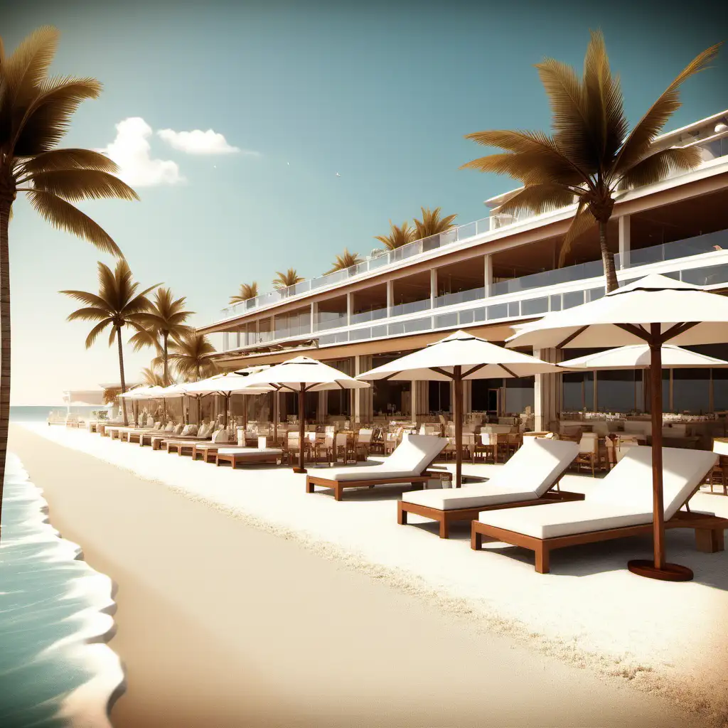 Luxurious Beach Club with Elegant Ambiance and HighEnd Amenities