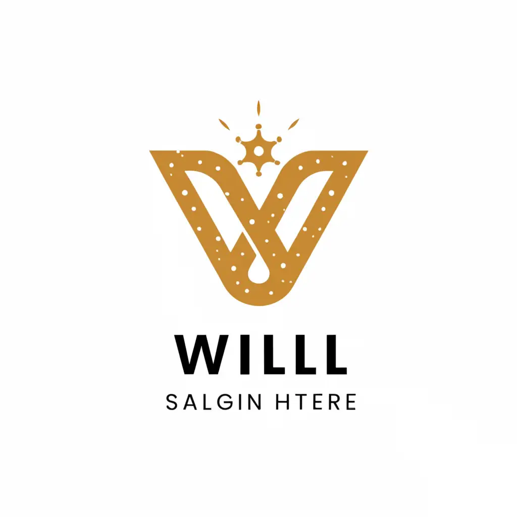 a logo design,with the text "Will", main symbol:A letter V with a sparkle,Minimalistic,be used in Nonprofit industry,clear background