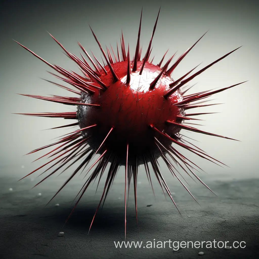 Menacing-Monster-with-Sharp-Metallic-Claws-and-Red-Needle-Ball