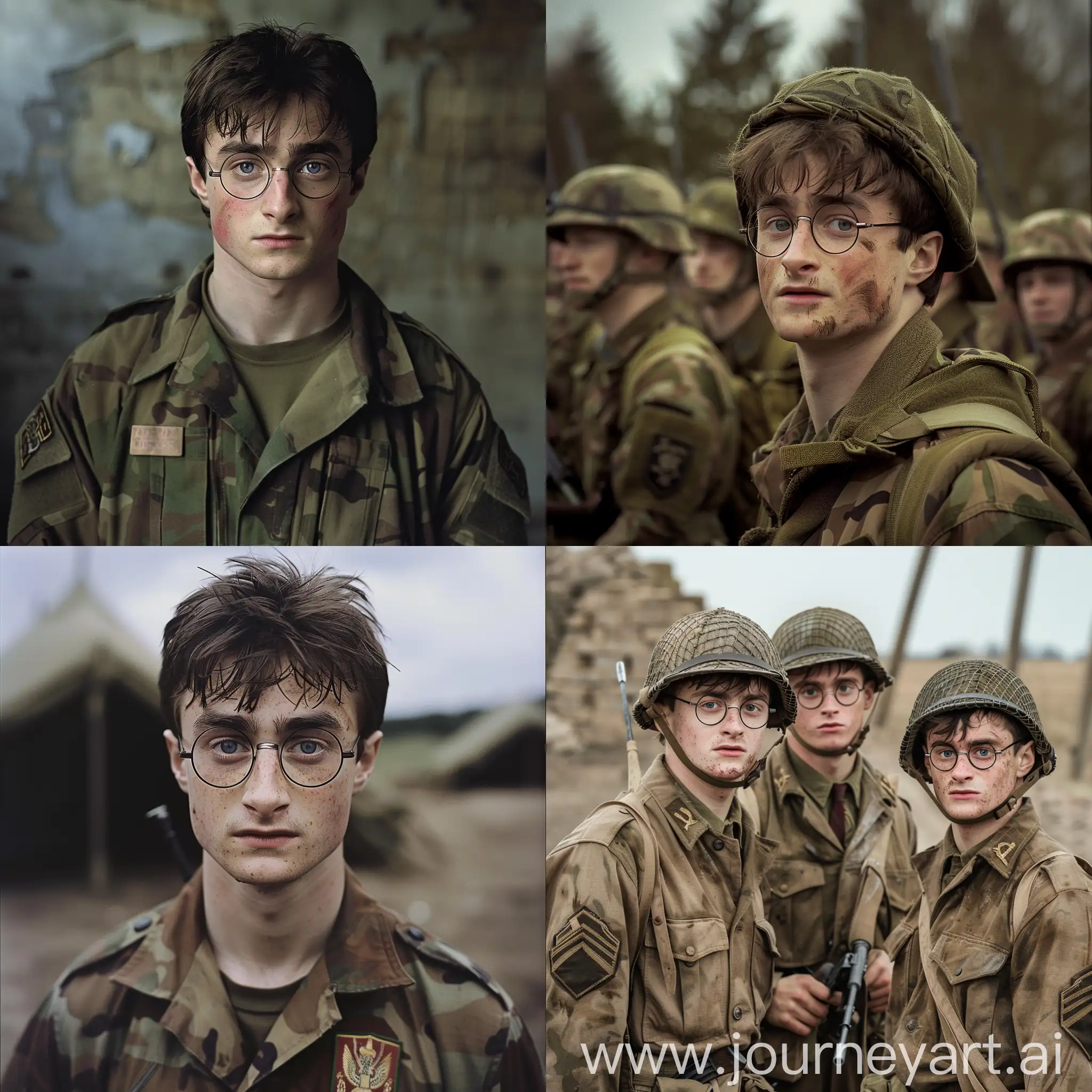 Harry-Potter-Wizarding-in-Military-Uniform-Magical-Army-Portrait