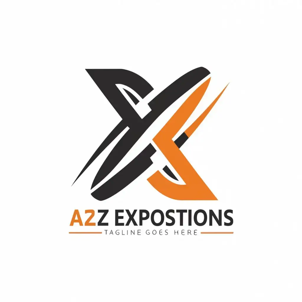 a logo design,with the text "A2Z Expositions", main symbol:and 2 Z,Moderate,clear background