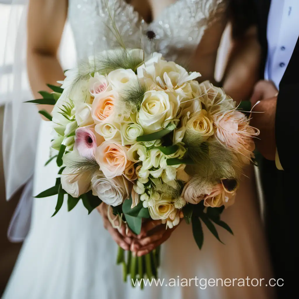 Vibrant-Wedding-Bouquet-CloseUp-Blossoming-Romance-Captured-in-Exquisite-Detail